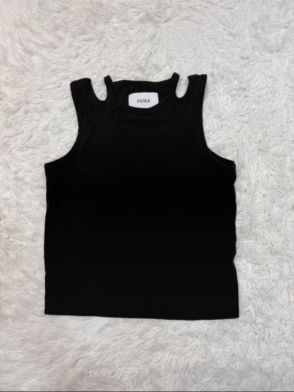 pistola Black Ribbed Notch-Shoulder Tank